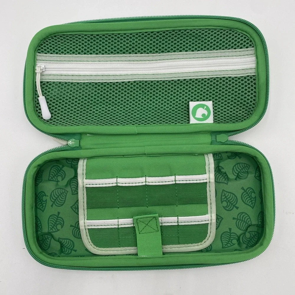 Nintendo Switch PowerA Case Protective Holds Games & Console VGC Green White